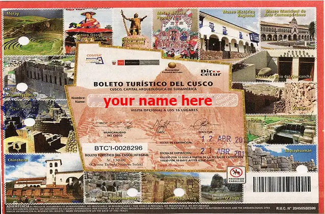 10-day Cusco Tourist Ticket